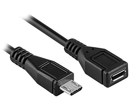 I53 Rallonge micro USB 2.0 Micro B mâle vers femelle 30 cm Plug and Play