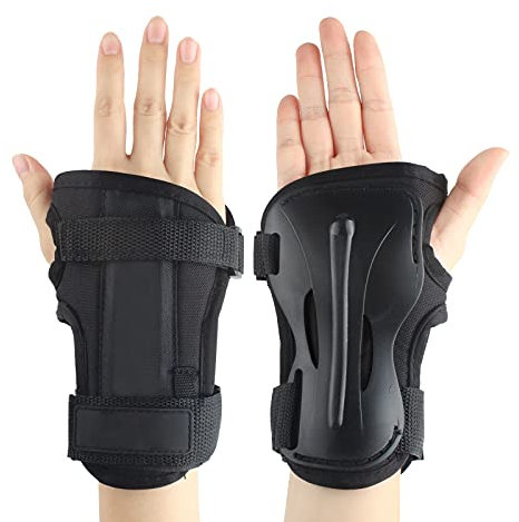 Andux Ski-Handgelenkschoner, verlängerte Handgelenk-Handflächen, Schutz, harte Stulpen, verstellbare Unterstützung, HXHW-04 XL