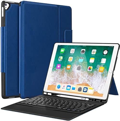 Sounwill - Funda con Teclado para iPad Pro de 12,9, 3 - Blue for iPad Pro 12.9 2017/2015