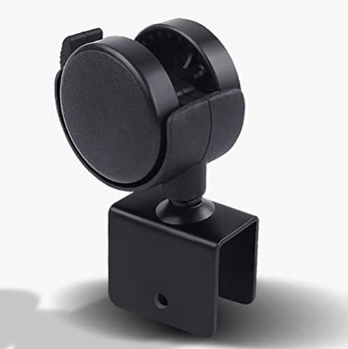 caster 1.5inch U-Clamp Swivel Castor Wheels For Baby Cot Furniture Castors With Brake Wheels 18/25mm Black Set Of 4