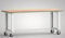 Werkbank B2000xT700xH840mm Buche Multiplex lichtgr au Bock-u.Lenkrollen,VG D125mm