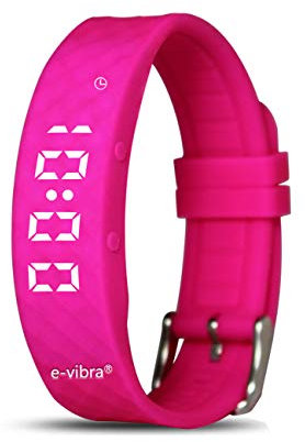 e-vibra Töpfchen-Trainingsuhr - Stille Vibrationswarnuhr - mit Timer und 15 täglichen Alarmen (Hot Pink)