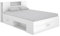 Lit Leandre avec tête de lit rangements et tiroirs - 140x190cm - Coloris : Blanc