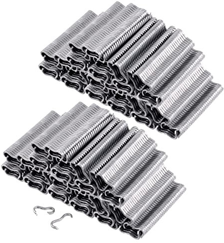 Tanstic 3000 Stück M Nägel M Clips Professionelle Polsterung Hog Ringe M Heftklammern für Typ M Hog Nail Ring Zangen Sortiment Kit Zaunbefestigung