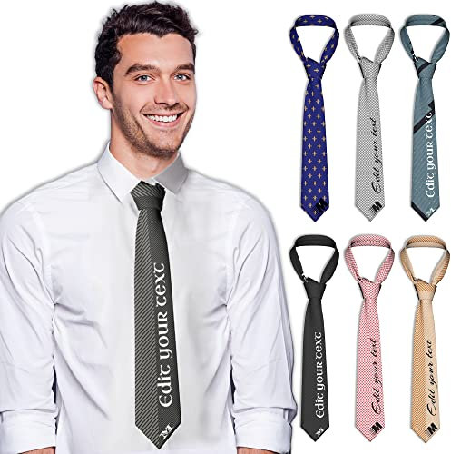 Aokizkdzsw Benutzerdefinierte Krawatte, Personalisierte Foto-Krawatte, Lustige Krawatten, Geschenke für Jungen, Männer, Väter zum Valentinstag oder Vatertag, Lustiges Gesicht