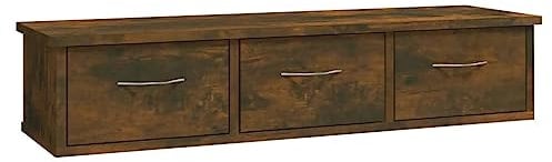 vidaXL Wandschrank TV Schrank Hängeschrank Fernsehschrank Lowboard Fernsehtisch HiFi TV Möbel Wohnzimmer Räuchereiche 88x26x18,5cm Holzwerkstoff