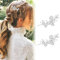 QINERSAW 2 PCS Pinces à Cheveux Mariage Pince Cheveux Mariage Argenté Pince a Cheveux Feuille Pince Coiffure Mariage Pince Cheveux Chignon Mariage pour Mariage Soirées Gala,7.5 * 3.2cm, Argent