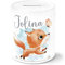 SpecialMe® Kinder Spardose mit Name Tiermotive Bär, Hase, Fuchs personalisierte Geschenke Mädchen Jungen Sparschwein Fuchs weiß Spardose