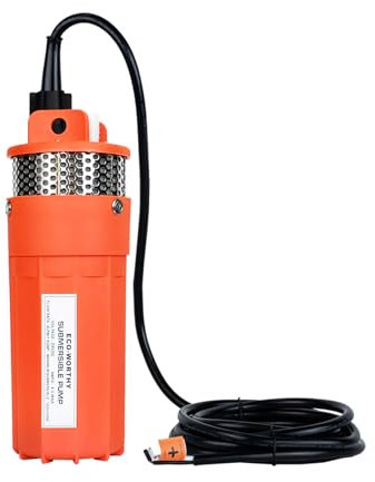 DCHOUSE Bomba 24V 96W, bomba de pozo, bomba de agua solar, bomba de agua CC, bomba para pozos profundos, para casa, granja, ganado, riego