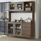 DEZAGCE Küchenschrank,Hochschrank Küchenbuffet mit 4 Türen, Vitrinenschrank, Buffetschrank mit 4 Schubladen, MDF, Spanplatte, Dunkelbraun, 160 x 40 x 190cm