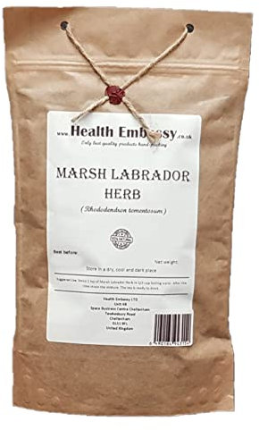 Health Embassy Sumpf-Labradorkraut Kräutertee | Rhododendron Tomentosum | Marsh Labrador Herb Tea 50g