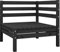 ZEYUAN Garten-Ecksofa, Lounge Sofa Outdoor, Garten Loungemöbel, Gartensofa, Gartenlounge, Balkon Set Möbel, Schwarz Massivholz Kiefer