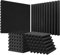 VEVOR Panneau Mousse Acoustique Lot de 36 Panneaux Muraux Insonorisants 30x30x5 cm Haute Densité Absorbant Son Résistant au Feu Installation Facile pour Murs Plafonds de Studio, Maison, Bureau, Noir