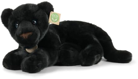 Teddys Rothenburg Kuscheltier Panther schwarz liegend 40 cm Plüschpanther Plüschtier