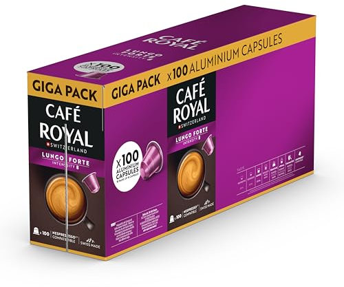 Café Royal Promo 100 capsules compatibles Nespresso, Lungo Forte Pack de 1 (100 capsules de café, 10 x 10)