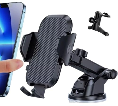 Car Phone Holder with Strong Suction Cup | Universal Phone Holder for Cars Dashboard & Windshield | Mobile Car Mount
