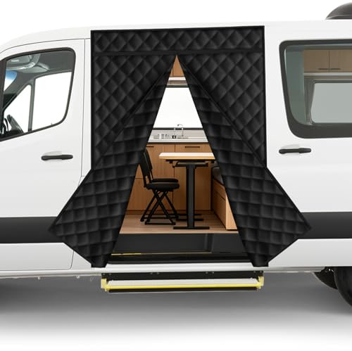 Universale Tenda di isolamento Auto Porta Laterale Magnetica 180 * 148 cm, Tenda Insonorizzata Antivento Termica Invernale per Maggior Parte dei Veicoli Commerciali, Camper, per Ducato Standard Roof