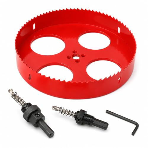 diceevil 200mm Bi-Metal Hole Saw, Quick Change Arbor Core Drill Cutter | Heavy-duty cutting bit, quick-change arbor, suitable for wood, metal, drywall and PVC conduit, clean and precise holes