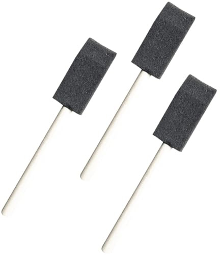 HANABASS Lot de 3 Brosses de Ventilation Voiture Mini en Éponge Douce Manche en Bois Poli, Nettoyant pour Climatiseur et Grilles, Brosse de Tuyère pour Nettoyage Précis des Interstices