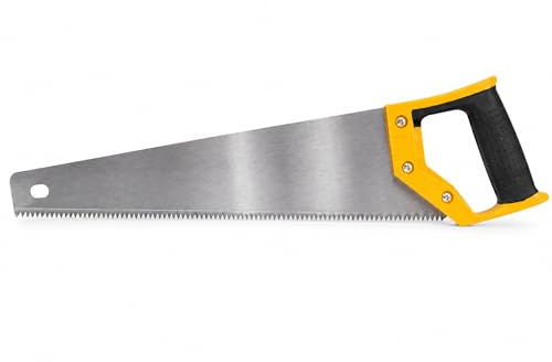 16” Hand Saw with Soft Grip Handle & Blade Guard – 400mm Steel Blade Woodworking Saw for DIY & General Cutting