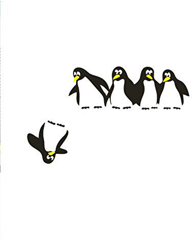 Lichi Divertido Adhesivo de Pared para Nevera con diseño de Pengiuns de Buceo