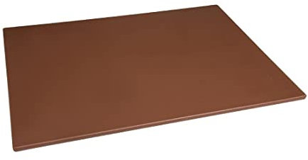Hygiplas Low Density Brown Chopping Board Large 600x450x10mm - Colour Coded, Dishwasher Safe Cutting Board HC873
