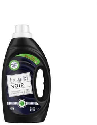 Burti Noir Feinwaschmittel flüssig 1,45l - mit Black-Control-System für schwarze & dunkle Textilien, schont die Fasern & schützt die Farben ohne Mikroplastik, für ca. 26 Waschladungen