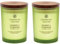 Chesapeake Bay Candle Duftkerzen, Awaken + Belebung (Lemongrass Eukalyptus), mittelgroß (2er-Pack), grün, braun, 2 Stück