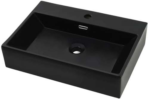 vidaXL Waschbecken mit Hahnloch Keramik 76x42,5x14,5cm Aufsatzwaschbecken