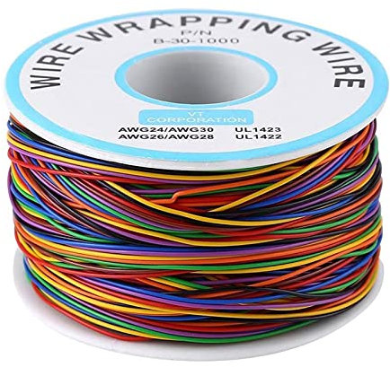 ARCELI Cable de Envoltura de Prueba de Aislamiento de 280 m, P/N Colorido B-30-1000 Cable de Prueba de Cobre de Envoltura de Aislamiento de 8 Hilos de 280 m