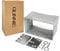 QUNNIE - Tablero para radio de coche, 2 DIN, universal, de metal, marco de metal, marco de radio de coche, kit de montaje empotrado