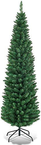 Giantex Trees, Metal plástico Hierro policloruro de polivinilo Pino, Verde, 5 pies