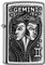 ZIPPO – Sturmfeuerzeug, Gemini, Emblem Attached, Street Chrome, nachfüllbar, in hochwertiger Geschenkbox