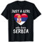 Just A Girl Who Loves Serbia Reise Fußball Serbien T-Shirt