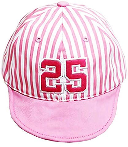 Cappello Estivo Rosa Baseball Bambini Visiera Strisce Morbido Protezione Solare Idea Regalo Originale Cappellino Bimbi Accessori Estivi