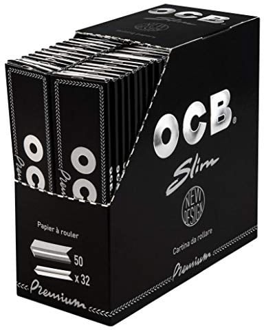 OCB KS Schwarz Premium Slim 50 Hefte je 32 Blatt + Jointhülle