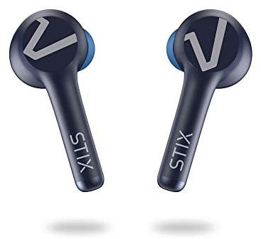 Veho STIX True Wireless Earphones - Bluetooth - Charging Case included - Mic - Touch Control - Designed in the UK - Marine Blue Edition - VEP-116-STIX-M
