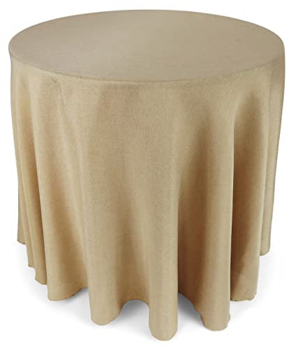 Goldstream Point Tischdecke, rund, Polyester, Jute, 274 cm, Naturbraun