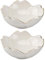 DOITOOL Lot de 2 Petit Bol Porcelaine en Forme de Fleur de Cerisier - 7cm Mini Bol Porcelaine Petit Dejeuner - Bol à Trempette pour Tapas Dessert Olive Sauce Soja (Blanc)