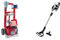 Theo Klein 6741 Vileda Besenwagen I Mit Wischmop, Eimer, Besen 29 cm x 24 cm x 60 cm & Bosch Unlimited Staubsauger I Batteriebetriebener Staubsauger mit Saug- und Soundfunktion 16 cm x 16 cm x 80 cm