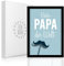 ILP Bester Papa der Welt Kunstdruck - Papa Bild im Bilderrahmen zum Hängen und Aufstellen Schwarz - Geschenkidee Papa Weihnachten - Geschenk Eltern Weihnachten - Papa Vatertagsgeschenk - Bester Papa
