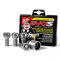 BITS4REASONS - NEW MODEL E TECH EVO5 COMPATIBLE WITH VW AUDI SEAT SKODA BENTLEY O/E QUALITY ANTI-THEFT LOCKING WHEEL BOLT SET (4 BOLTS AND KEY) -SILVER M14 x 1.5