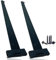 Garden Gate Hinges for Wooden Shed - 2Pcs T Hinges Weather & Rustproof Powder Coating Metal Tee Strap Black Door Hinges for Garden Shed, Window, Fence, and Barn Gates