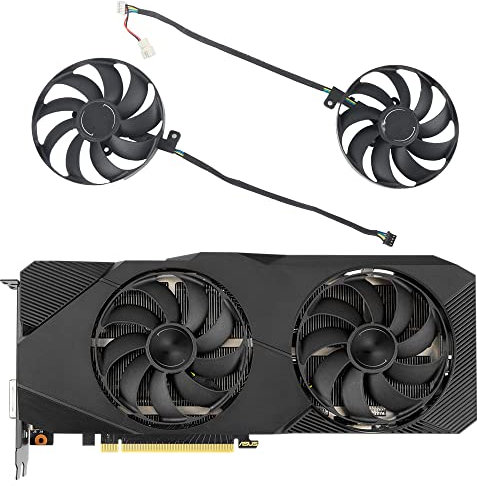 inRobert T129215SU 87mm RTX2060S RTX2070S RTX2080S Graphics Card Fan for ASUS Dual RTX 2060 2070 2080 Super EVO GPU (Fan-AB)