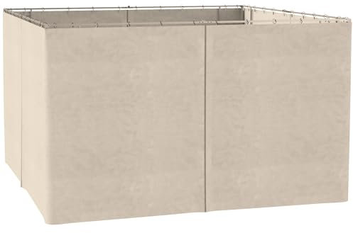 Outsunny Seitenwand 4er Set für 3x4m Pavillon Seitenteile mit Haken 352 x 205 cm Wasserdicht stabil Winterfest Seitenteil Seitenwände für Partyzelt Gartenpavillon Beige