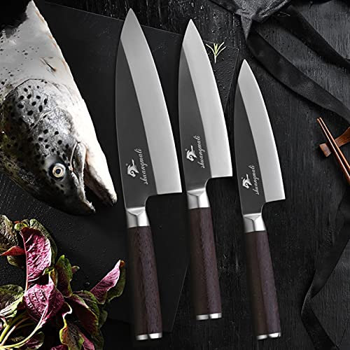 Alles Größe Japanischer Sashimi Messer Set Edelstahl Chef Sushi Messer Küche Kochen Lachsfisch Sashimi Messer Set Chefs Messer (Color : Deba Knife Set)