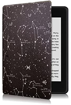 Lobwerk Hülle für Amazon Kindle Paperwhite 2021 11. Generation 6.8 Zoll Smart Cover Etui mit Standfunktion und Auto Sleep/Wake Funktion Hellblau
