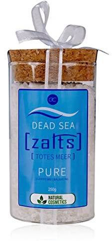 Accentra Zalts Totes Meer Badesalz im Glas mit Korkverschluss – 250 g reines Totes Meersalz MADE in GERMANY