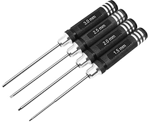 WANGCL 4 Stück Sechskant Schraubendreher Modellbau Werkzeug RC Werkzeug für Boot Quadcopter Hubschrauber 1,5mm 2mm 2,5mm 3mm