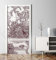 MyMaxxi - Tür bekleben mit Türtapete Türposter Türfolie Selbstklebend 90x200 Dschungel Muster Nr. 8 rot - Tür verschönern Türaufkleber Türklebefolie Tropisch Palme rot